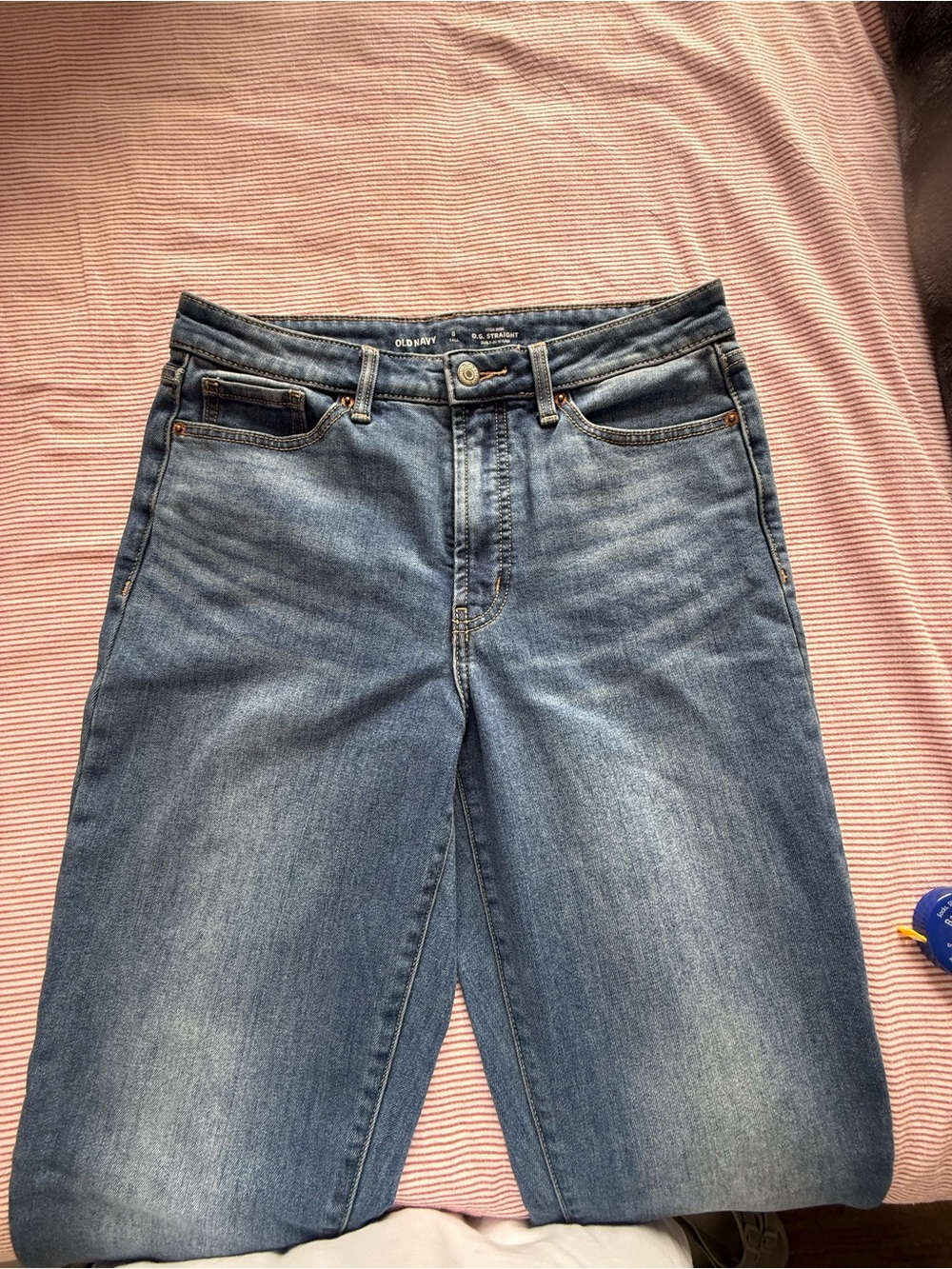 Old Navy Women’s Faded Blue Straight-Leg Jeans